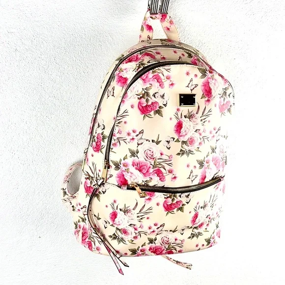 Call It Spring Bags Call It Spring Roses Butterflies Print Multipocket Adjustable Backpack Bag Poshmark
